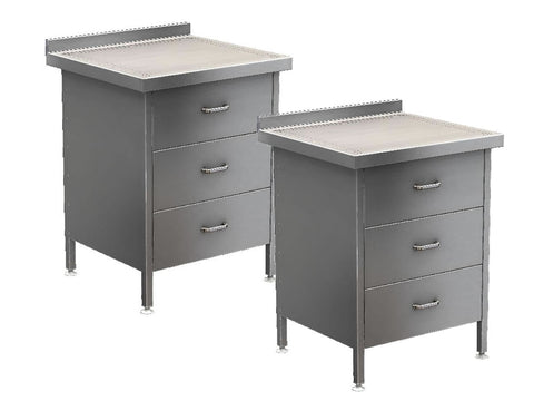 Parry Stainless Steel 3 Drawer Unit Range