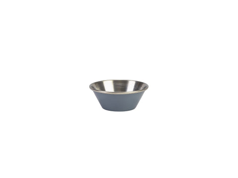 Genware RAMST115G 1.5oz Stainless Steel Ramekin Grey - Pack of 24