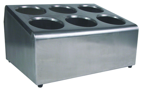 Genware SETCH-6 Gw S/St Holder Complete W/ 6 Cutlery Cylinder
