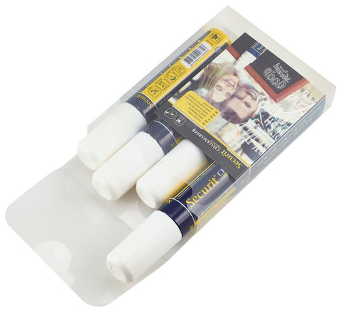 Genware SMA720-V4-WT Chalkmarkers 4 Pack White Large