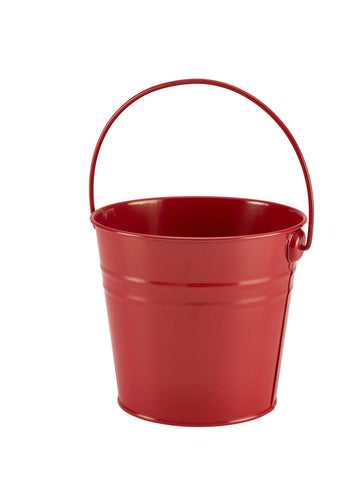 Genware SSB16R Stainless Steel Serving Bucket 16cm Dia Red
