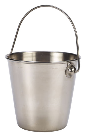 Genware SSPB10 Stainless Steel Premium Serving Bucket 10.5cm Dia - Pack of 12