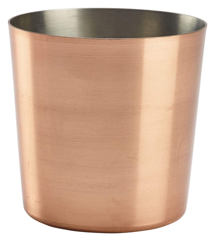 Genware SVC8C Copper Plated Serving Cup 8.5 x 8.5cm - Pack of 12