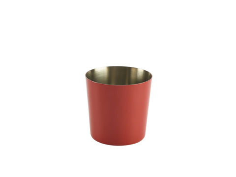 Genware SVC8R S/St. Serving Cup 8.5 x 8.5cm Red - Pack of 12