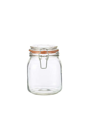 Genware TJ-1 Glass Terrine Jar 1L - Pack of 6