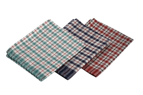 Genware TW01 Mini Check T-Towel 43X68cm 10Pcs Mix Colours