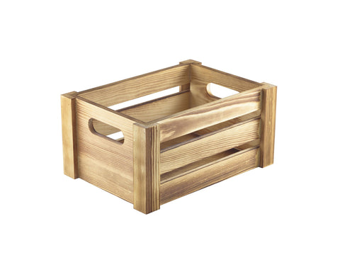 Genware WDC-2014 Wooden Crate Rustic Finish 22.8x16.5x11cm