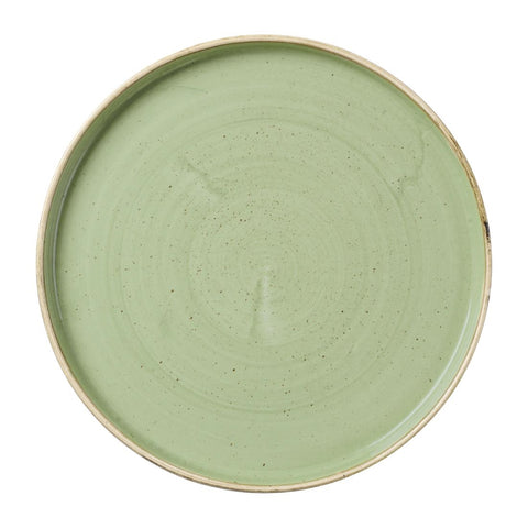 Churchill Stonecast Sage Green Walled Plate 260mm (Pack of 6)