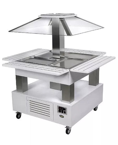 Roller Grill SBC40 F Island Refrigerated Buffet Unit