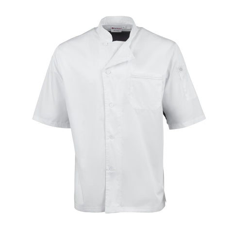 Chef Works Valais Unisex Chefs Jacket White with Grey 2XL