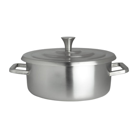 Steelite Creations Homestyle Brushed Stainless Round Chafer 1.9L (Pack of 3)