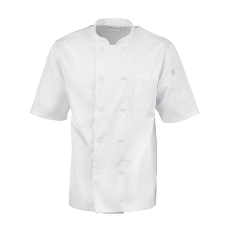 Chefs Works Montreal Cool Vent Unisex Short Sleeve Chefs Jacket White XS