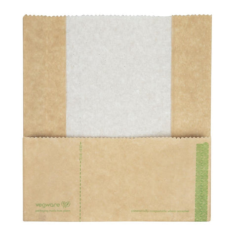 Vegware Compostable Kraft Panini Bags (Pack of 500)