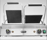 Hendi Double Ribbed Contact Grill - Advantage Catering Equipment