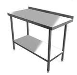Quick Service 600mm Deep Centre & Wall Stainless Steel Tables With Undershelf