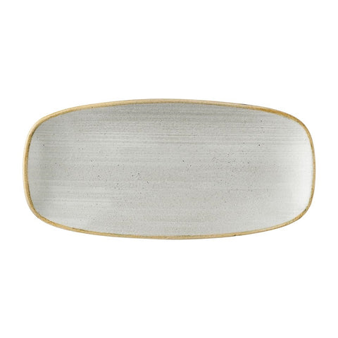 Churchill Stonecast Raw Grey Chefs Oblong Plates 270 x 127mm (Pack of 12)