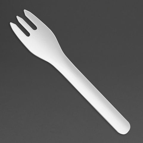 Fiesta Compostable Paper Forks 155mm (Pack of 100)