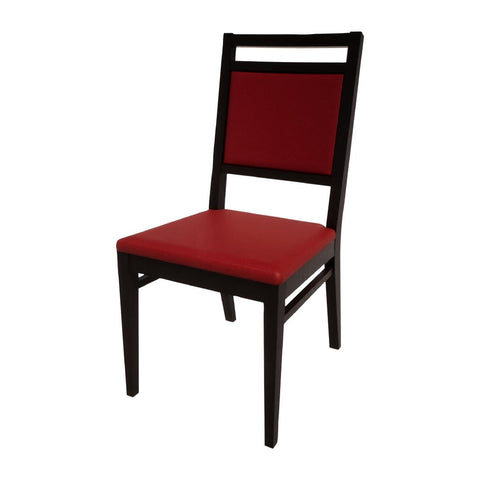 Bolero Bespoke Bia A Side Chair in Red/Charcoal