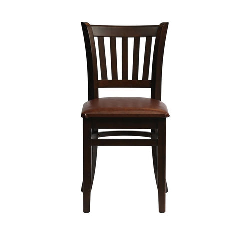 Manhattan Dining Chair in Dark Walnut with Bison Espresso Seat (Pack of 2)