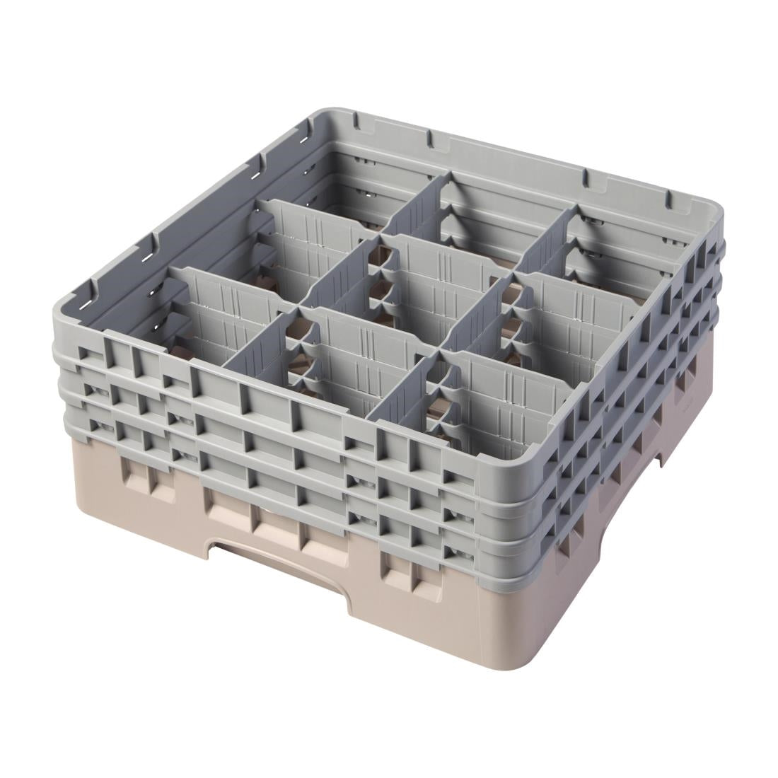 Cambro Camrack Beige 9 Compartments Max Glass product image