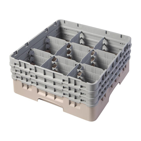 Cambro Camrack Beige 9 Compartments Max Glass product image