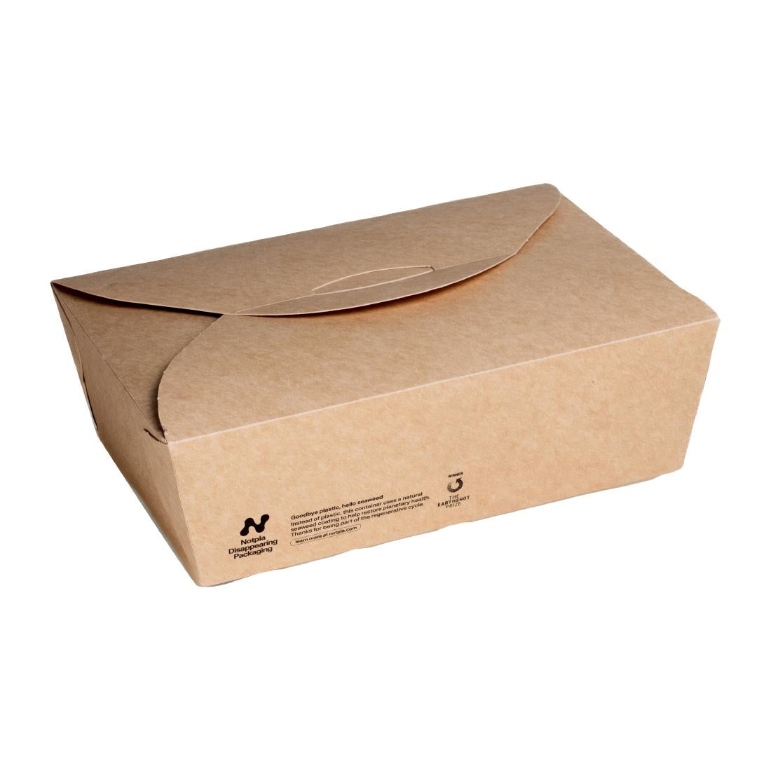 Notpla Large Takeaway Boxes 1750ml - Kraft product image