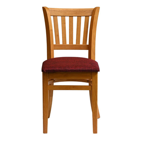 Manhattan Dining Chair in Soft Oak with Shetland Scarlett Seat (Pack of 2)