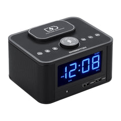 Emberton Bodmin Alarm Clock with Wireless Charging & Speaker