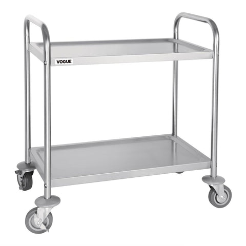 Vogue Stainless Steel 2 Tier Clearing Trolley product image