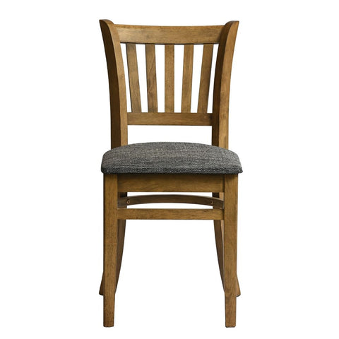 Manhattan Dining Chair in Weathered Oak with Shetland Smoke Seat (Pack of 2)