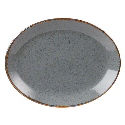 Seasons by Porcelite Storm Oval Plate 30cm/12" porcelain tableware by Seasons by Porcelite