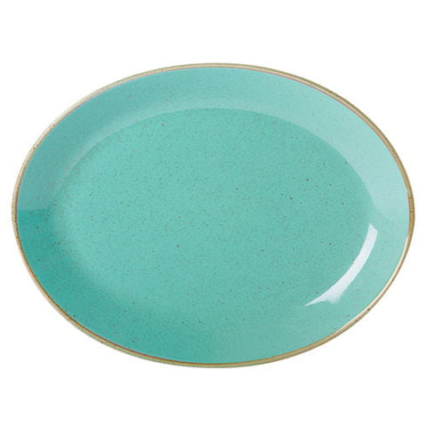 Seasons by Porcelite Sea Spray Oval Plate 30cm/12" porcelain tableware by Seasons by Porcelite
