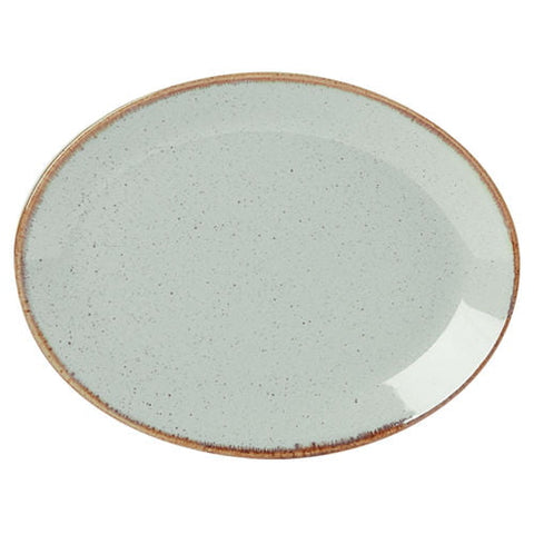 Seasons by Porcelite Stone Oval Plate 30cm/12" porcelain tableware by Seasons by Porcelite