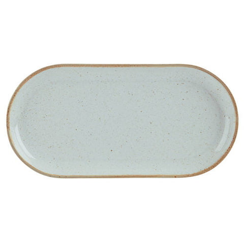 Seasons by Porcelite Stone Narrow Oval Plate 30cm porcelain tableware by Seasons by Porcelite