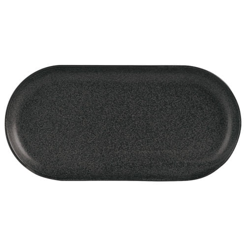 Seasons by Porcelite Graphite Narrow Oval Plate 32x20cm/12.5x8" porcelain tableware by Seasons by Porcelite