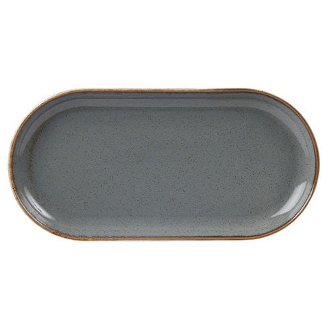 Seasons by Porcelite Storm Narrow Oval Plate 32x20cm/12.5x8" porcelain tableware by Seasons by Porcelite
