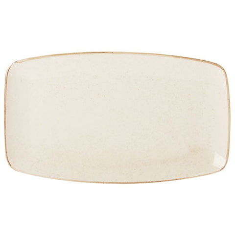 Seasons by Porcelite Oatmeal Rectangular Plate 31x18cm/122x7" porcelain tableware
