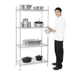 Vogue 4 Tier Wire Shelving Kit 915x460mm