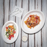 Fiesta Compostable Bagasse Oval Plates 198mm (50 Pack)