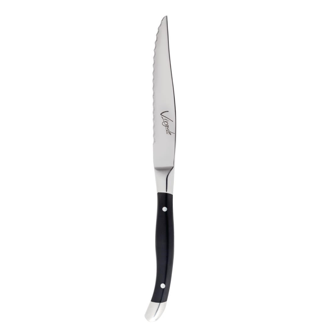 Amefa Virgule Steak Knife Black - 230mm 9' (12 Pack)