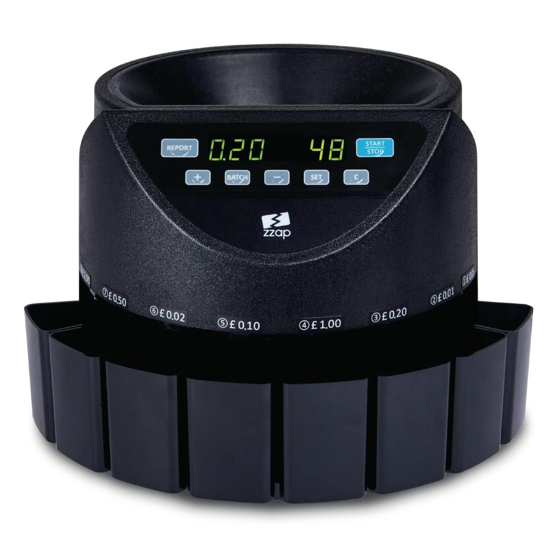 Zzap Coin Counter & Sorter 220coins/min GBP
