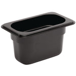 Vogue ABS Gastronorm Tray Black GN 1/9 100mm