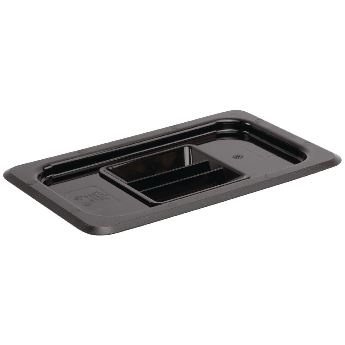 Vogue ABS Gastronorm Lid Black GN 1/4