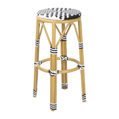 Bolero Parisian Rattan Bar Stools Black PE (Pack of 2)