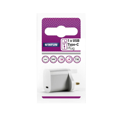 Status 1 Port USB-C Power Adapter White product image