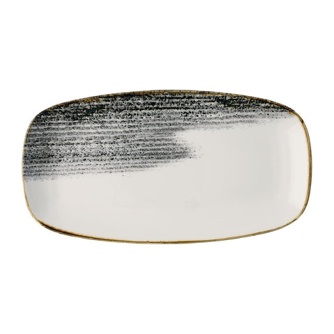 Churchill Homespun Accents Black Oblong Chef's Plates 298x153mm (12 Pack)