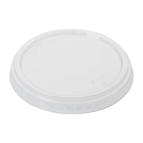 Fiesta Recyclable rPET Flat Lids for Deli Cups 8/12/16oz (300 Pack)