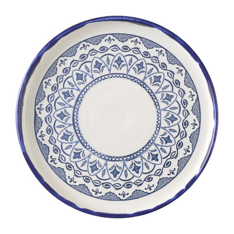 Dudson Harvest Moresque Walled Plates Blue 210mm (Pack of 6)