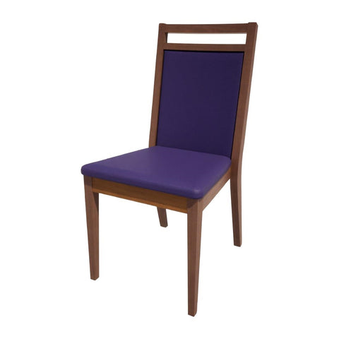 Bolero Bespoke Bia B Stacking Chair in Blue/Walnut