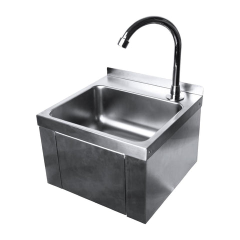 Oxford Hardware Stainless Steel Square Knee Operated Hand Wash Basin product image
